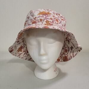 Universal Thread Bucket Hat Boho Floral Print Cottage Core Beach Hat NWOT OS